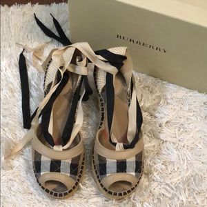 Burberry espadrilles wedged plaid 39